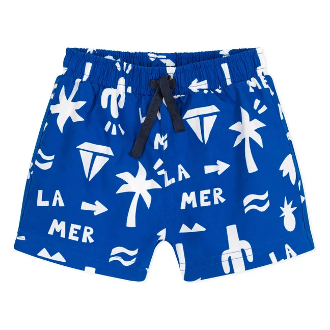 Badeshorts Baden Recycelte Fasern | Elektrisches Blau