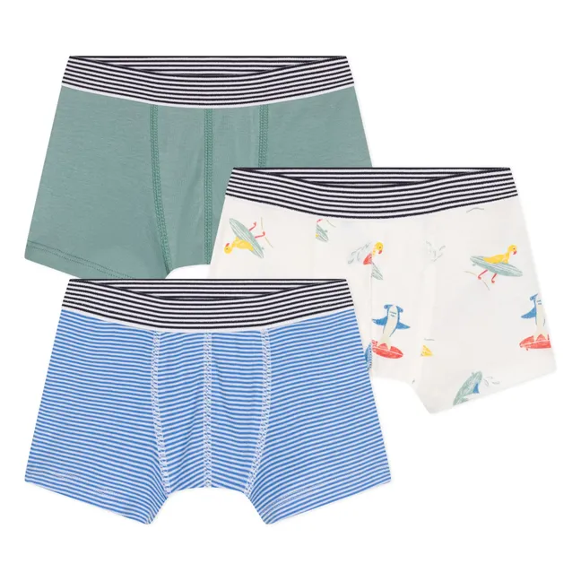 3er-Pack Boxershorts Brice Bio-Baumwolle | Seidenfarben