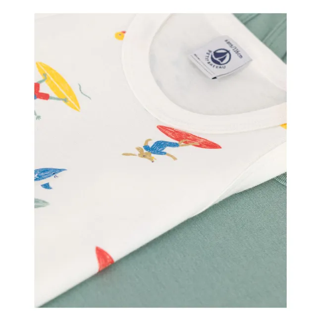 Lote de 2 camisetas de tirantes de algodón orgánico Brice | Crudo