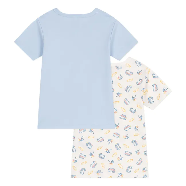T-Shirt Longboard Coton Bio | Bleu gris