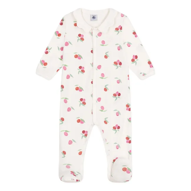 Baybay organic cotton pyjamas with feet | Ecru
