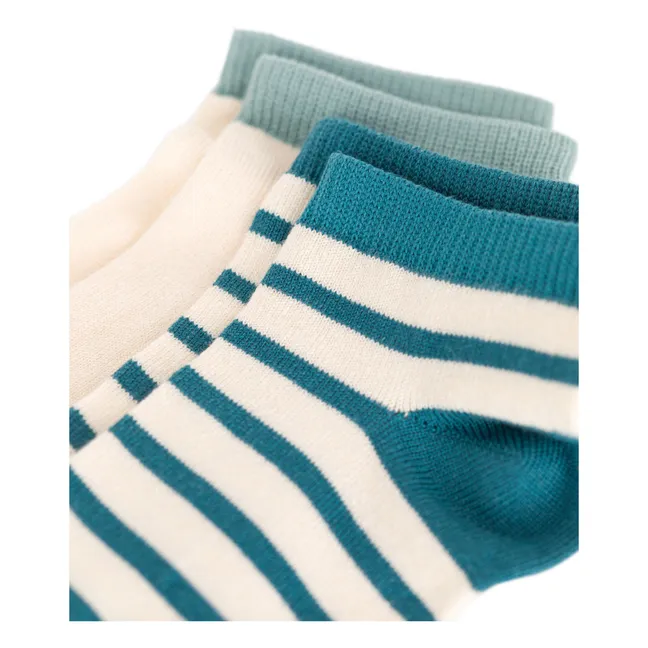 Set of 2 Fine Stripes Socks | Blue