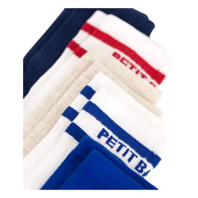 Set of 5 High Ribbed Socks | White