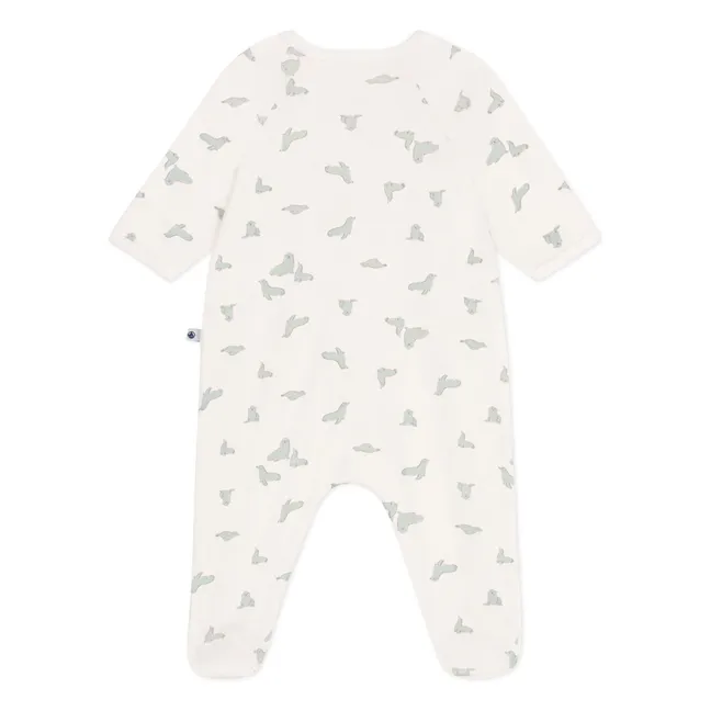 Barinou Organic Cotton Pyjamas with Feet | Ecru