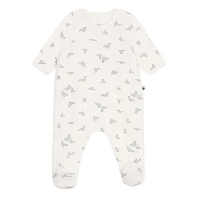 Barinou Organic Cotton Pyjamas with Feet | Ecru