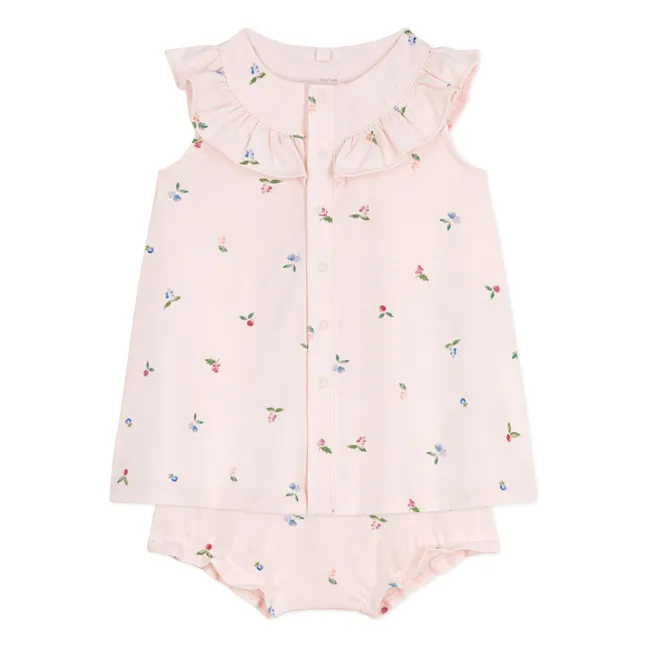 Set abito e bloomer in cotone biologico Bulia | Pesca