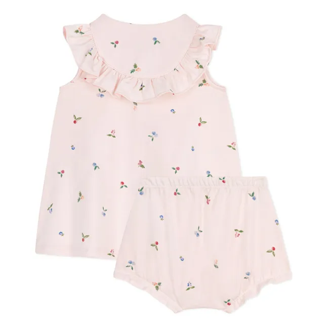 Set aus Kleid und Bloomer Bulia Bio-Baumwolle | Pfirsichfarben