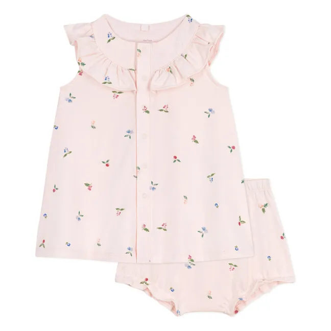 Set abito e bloomer in cotone biologico Bulia | Pesca