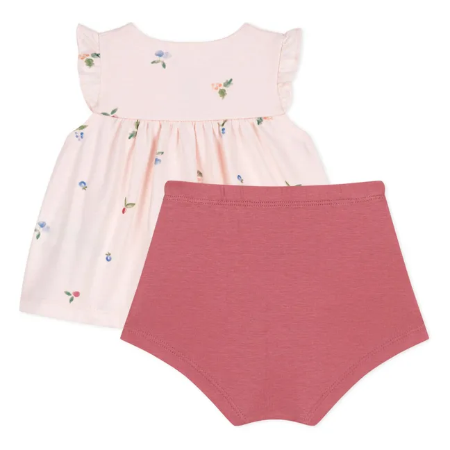 Ensemble Blouse et Short Barjo Coton Bio | Rose pêche
