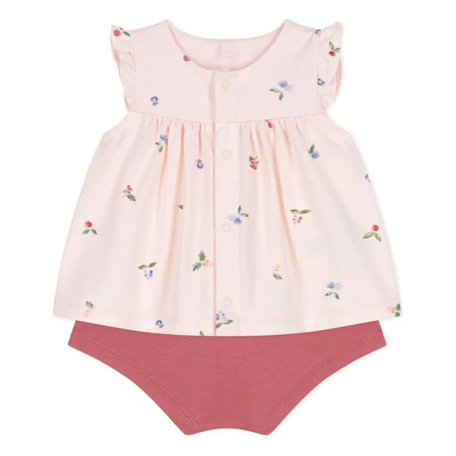 Ensemble Blouse et Short Barjo Coton Bio | Rose pêche