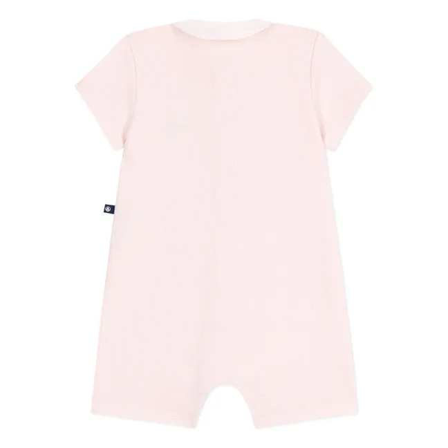 Pelele de algodón orgánico Baobao | Rosa Melocotón