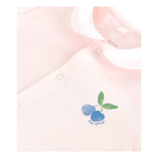 Pelele de algodón orgánico Baobao | Rosa Melocotón