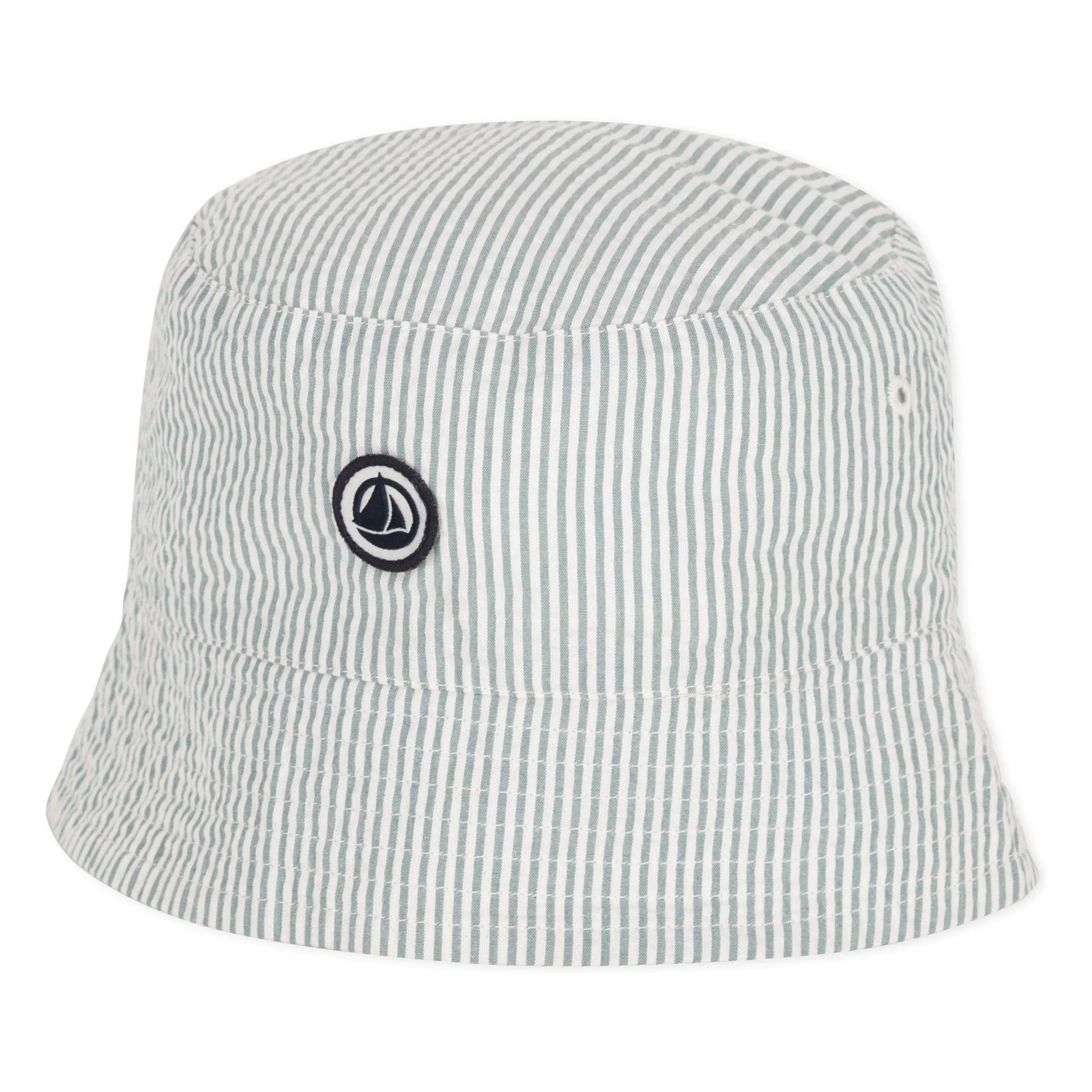 Petit Bateau Boys Green Striped Organic Cotton Bob