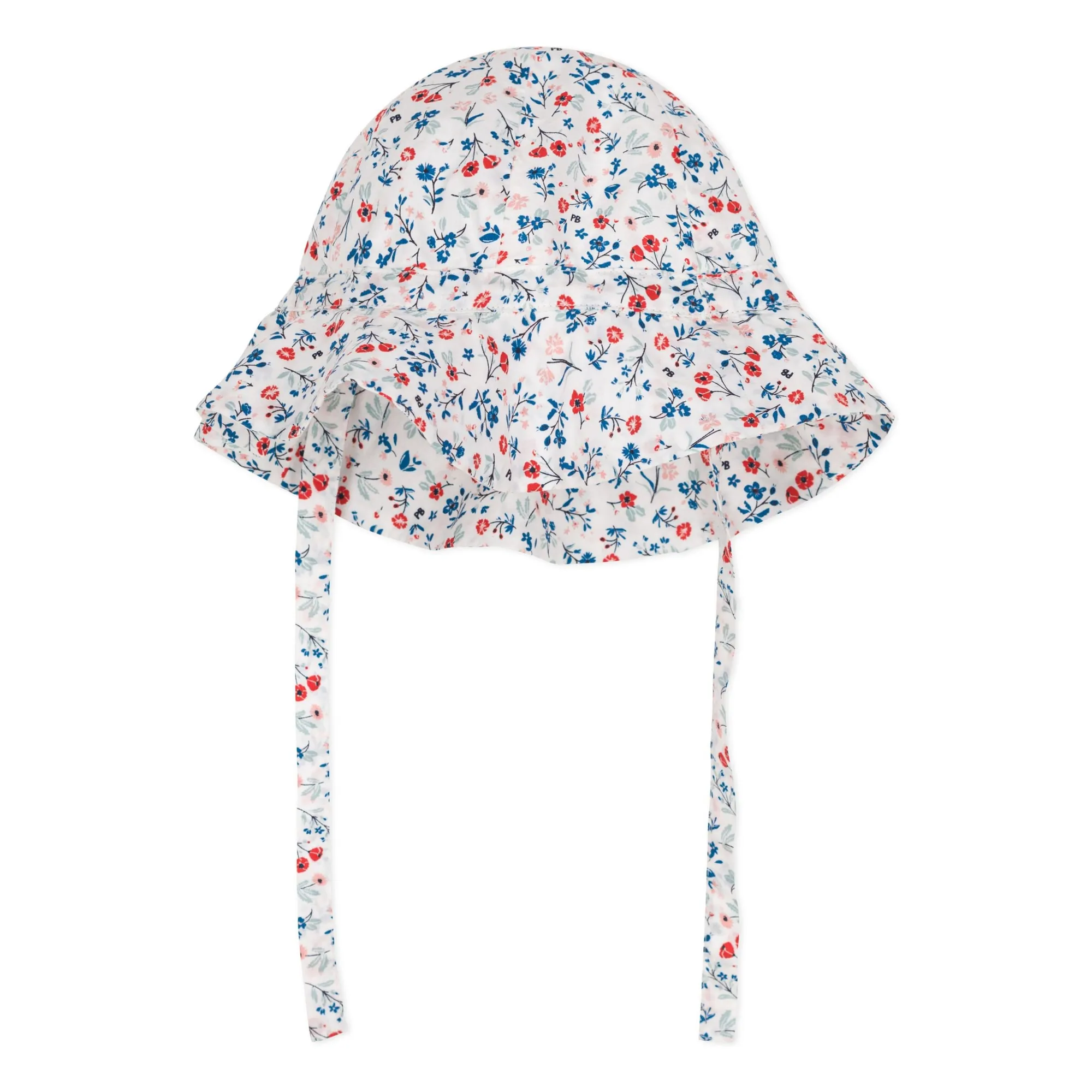 Petit Bateau Women's Ecru Organic Cotton Poplin Flower Hat