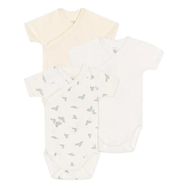 Lot 3 Bodies Naissance Babyslide Coton Bio | Ecru