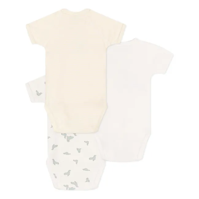 Lot 3 Bodies Naissance Babyslide Coton Bio | Ecru