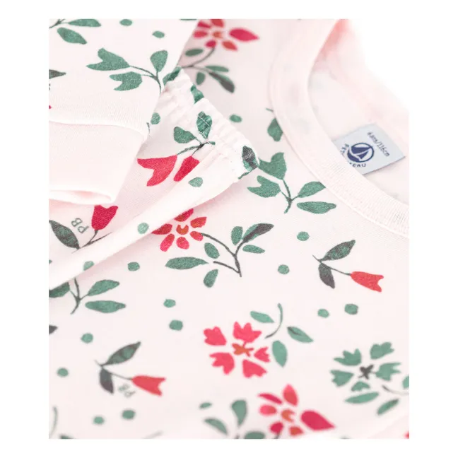 Pijama de algodón orgánico Bubble Snug | Rosa