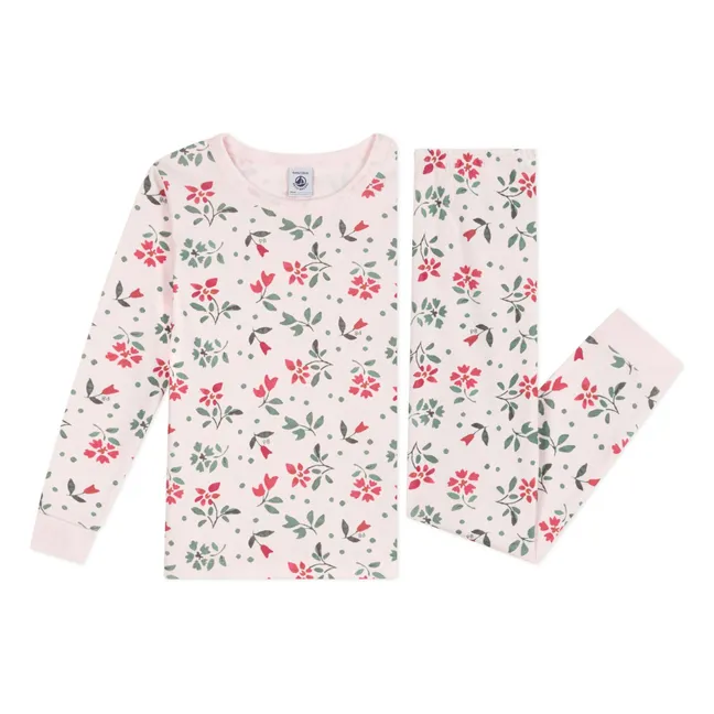 Pijama de algodón orgánico Bubble Snug | Rosa