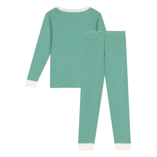 Pijama de algodón orgánico Brunchy Snug | Verde Abeto