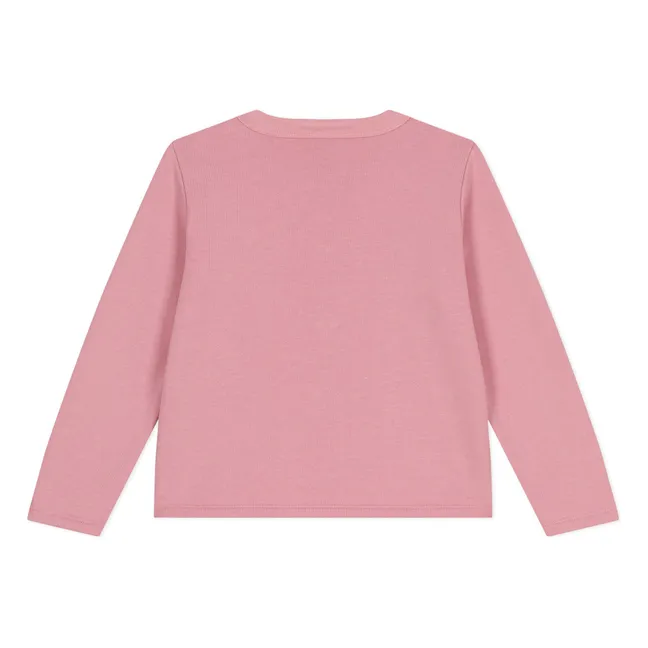 Gilet Binette Molleton Bio | Rose