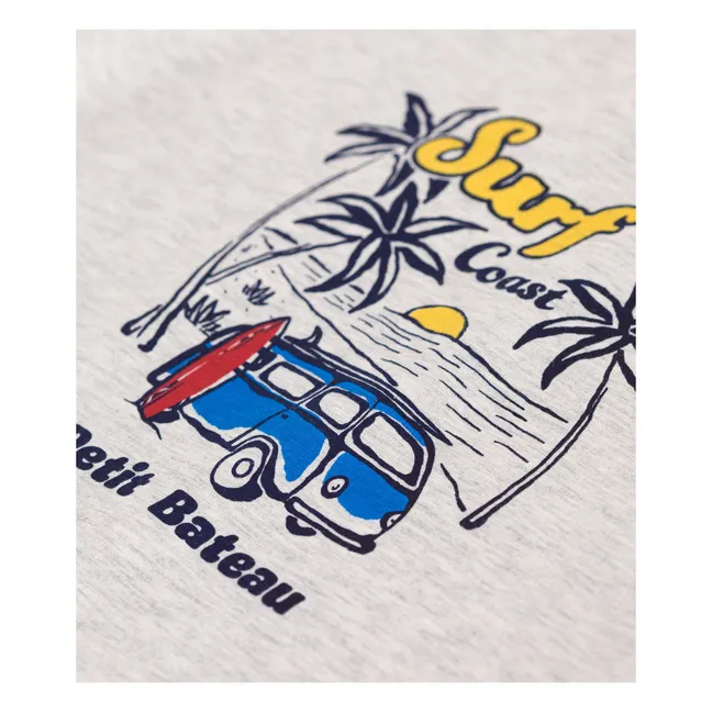 T-Shirt Boussole Coton Bio | Gris chiné