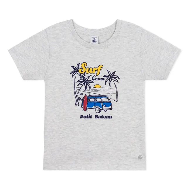 T-Shirt Boussole Coton Bio | Gris chiné