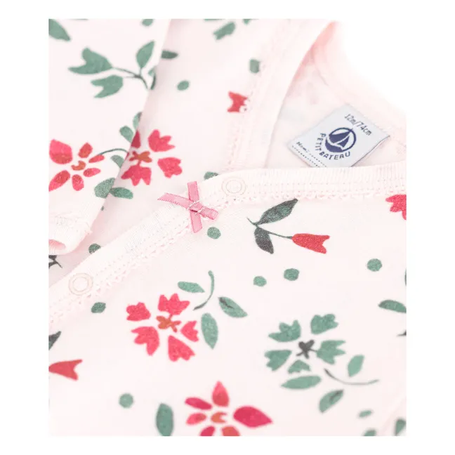 Betany organic cotton pyjamas with feet | Powder pink