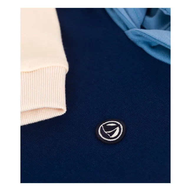 Felpa con cappuccio in cotone organico Brave | Blu marino