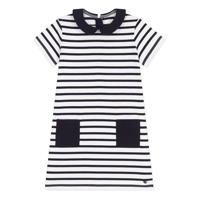 Robe Birthday Coton Bio | Bleu marine