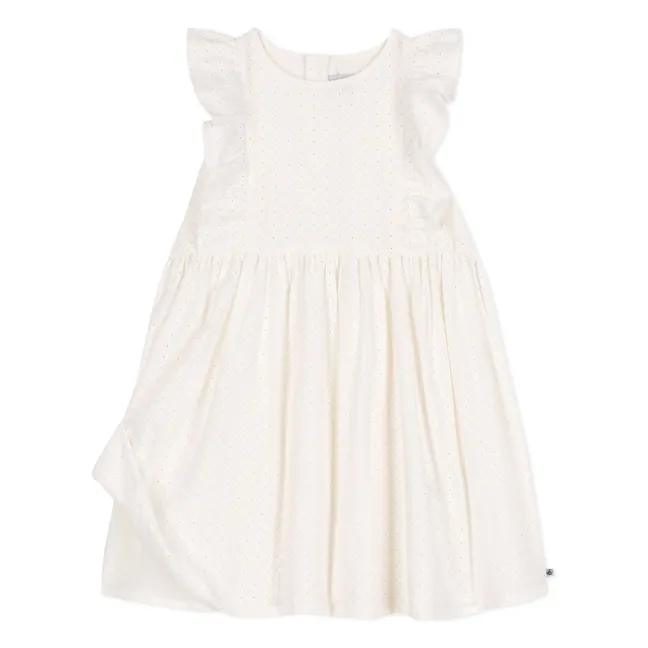 Dress Brendice Broderie Anglaise Organic cotton | White