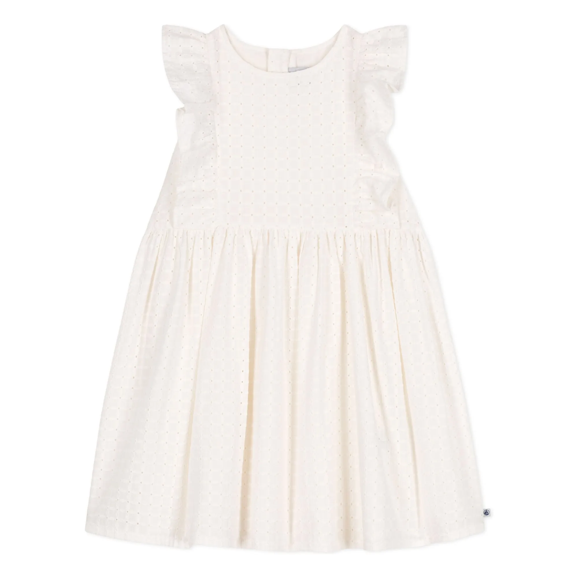 Petit Bateau White Dress Brendice Broderie Anglaise Organic Cotton