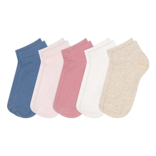 Set of 5 Point Jersey Socks | White