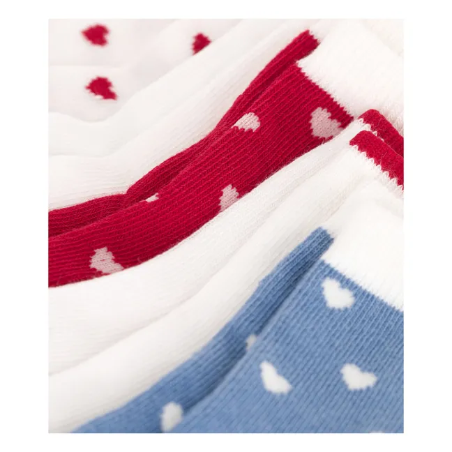 Set of 5 Heart Socks | Ecru