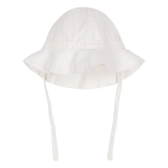 Gorro de popelín de algodón ecológico | Blanco