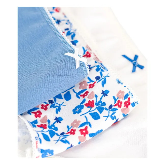 3er-Pack Minibloom Shorties aus Bio-Baumwolle | Blau