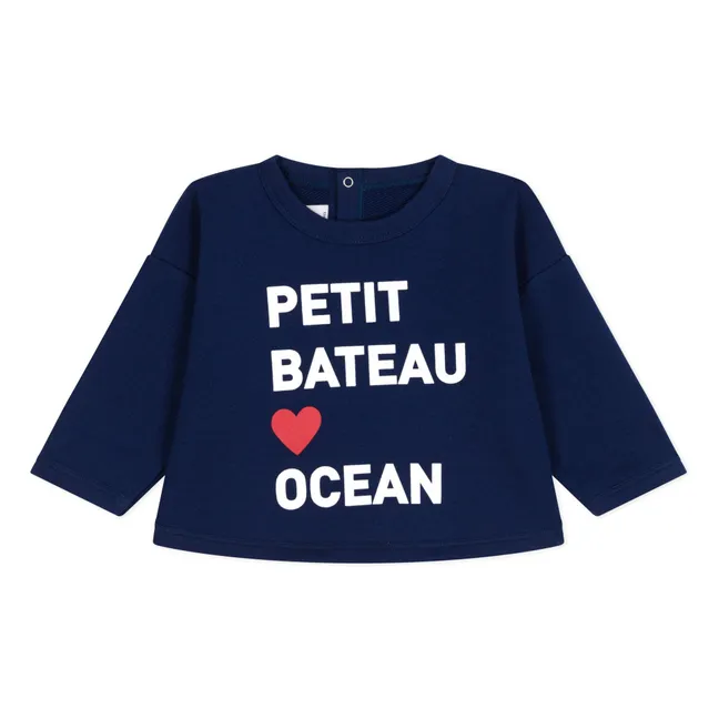Bavarto organic cotton sweatshirt | Navy blue