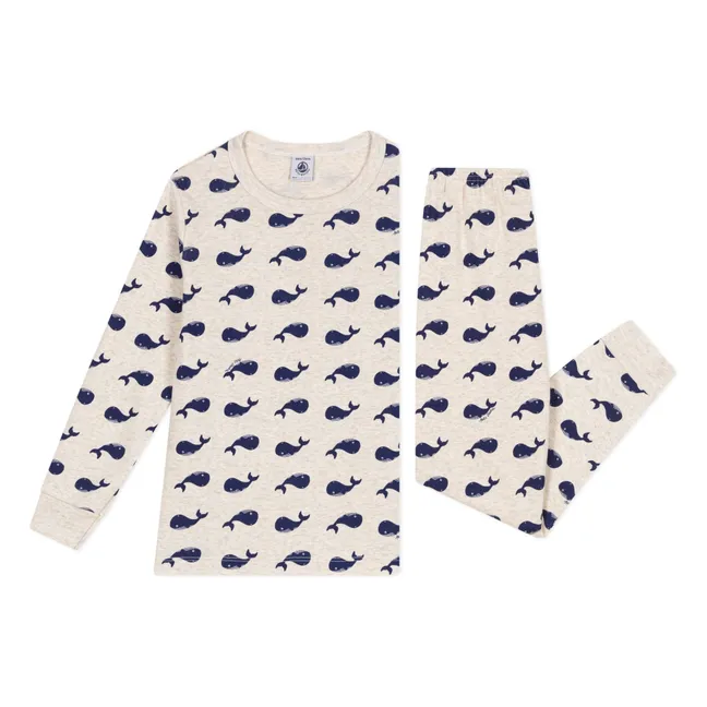 Pijama Burdeos Algodón Ecológico | Beige