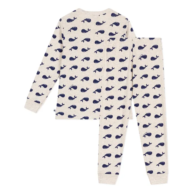 Pijama Burdeos Algodón Ecológico | Beige