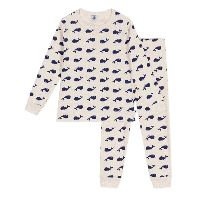 Pijama Burdeos Algodón Ecológico | Beige