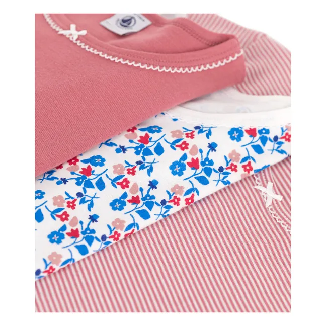 Lot 3 T-Shirts Minibloom Coton Bio | Rose