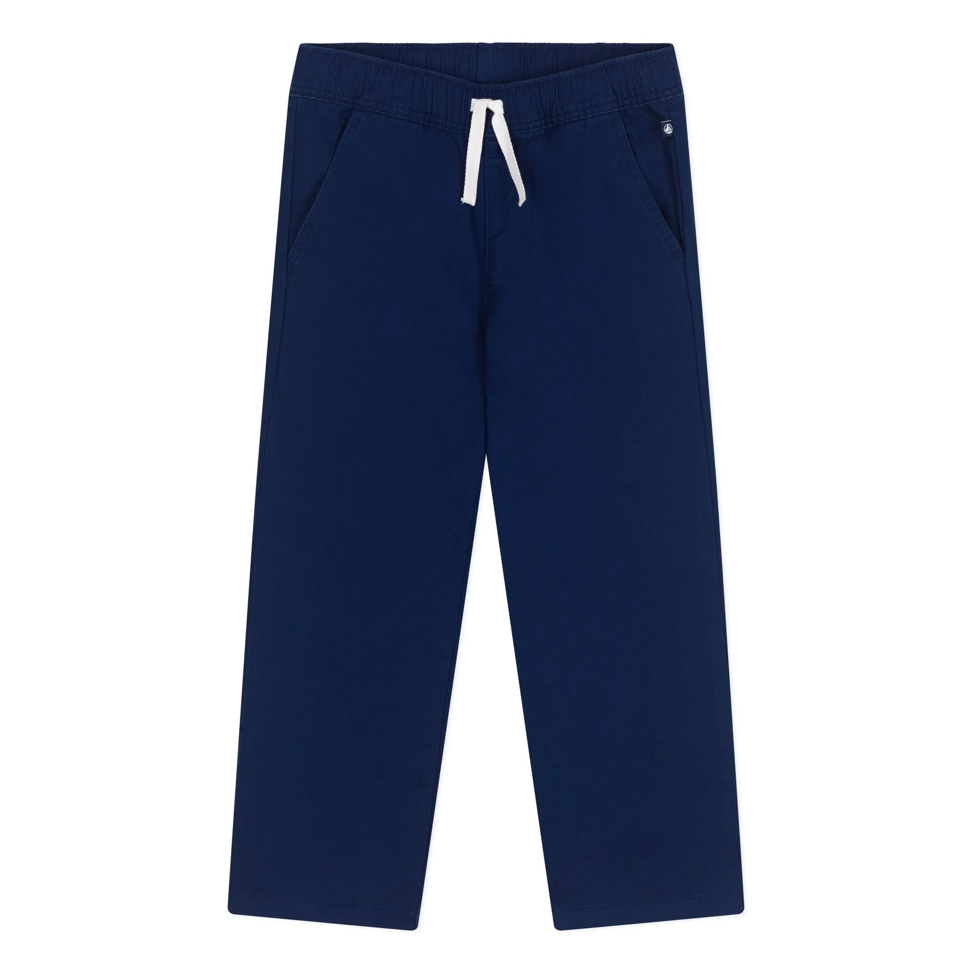 Petit Bateau Boys Navy Blue Baska Organic Cotton Chino Pants