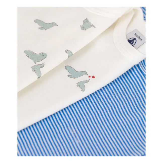 Lot 3 Bodies Babyslide Coton Bio | Bleu