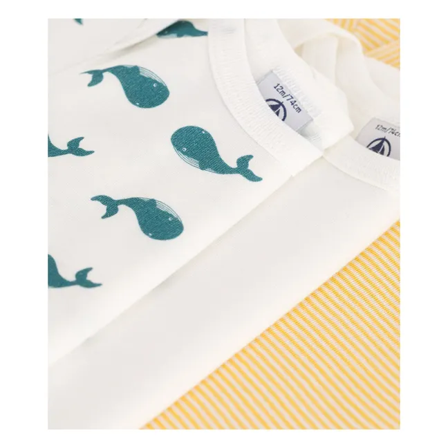 Set of 3 Mobidic Organic Cotton Bodies | Ecru
