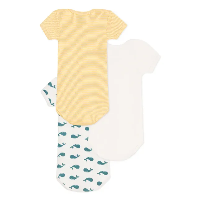 Set of 3 Mobidic Organic Cotton Bodies | Ecru