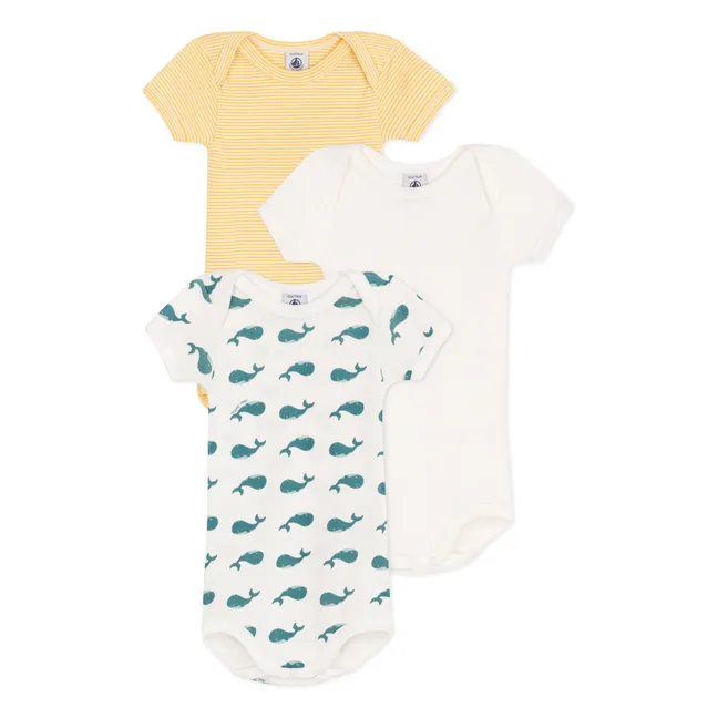 Set of 3 Mobidic Organic Cotton Bodies | Ecru