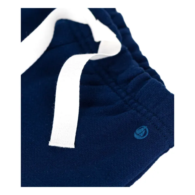 Beon organic fleece pants | Navy blue