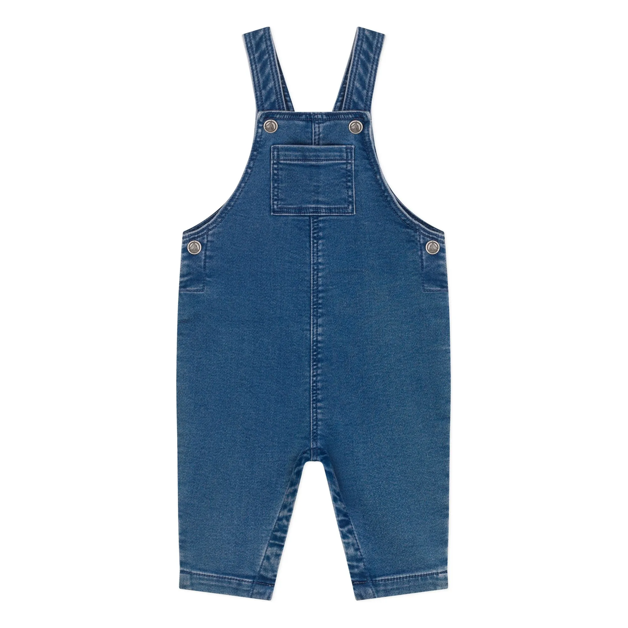 Petit Bateau Unisex Denim Blue Badore Denim Dungarees