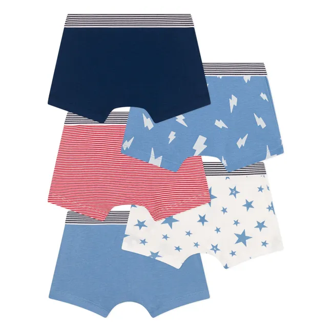 Pack de 5 calzoncillos Flash de algodón ecológico | Azul
