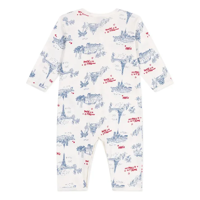 Pijama Baris de algodón ecológico | Blanco