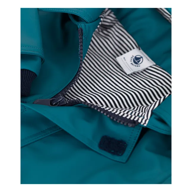 Barapluie Waxed Coat | Peacock blue